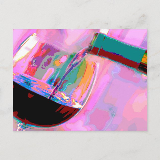 Rotwein Party Postkarte (Vorderseite)