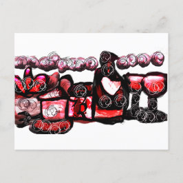 Rotwein Postkarte