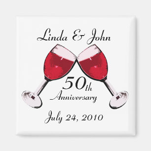 Rotwein Toast auf die Liebe Magnet