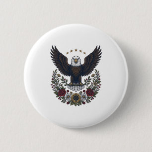 Rotwein- und Blau-patriotischer Weinliebhaber Button