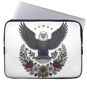 Rotwein- und Blau-patriotischer Weinliebhaber Laptopschutzhülle