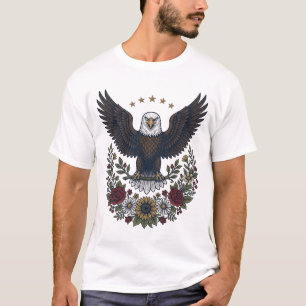 Rotwein- und Blau-patriotischer Weinliebhaber T-Shirt