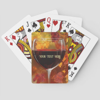 Rotwein und Erntelaub hübsch Spielkarten
