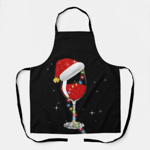 Rotwein Weihnachtsmannmütze Weihnachten Wein Pajam Schürze