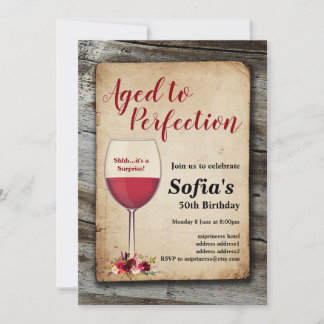 Rotwein, Weineinladung, gereift bis zur Perfektion Einladung