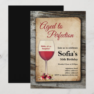 Rotwein, Weineinladung, gereift bis zur Perfektion Einladung