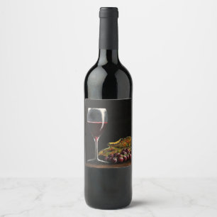 Rotwein Weinetikett