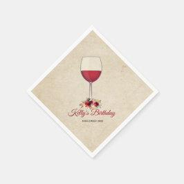 Rotwein, Whimsikum, Cocktail Papier Napkins Serviette