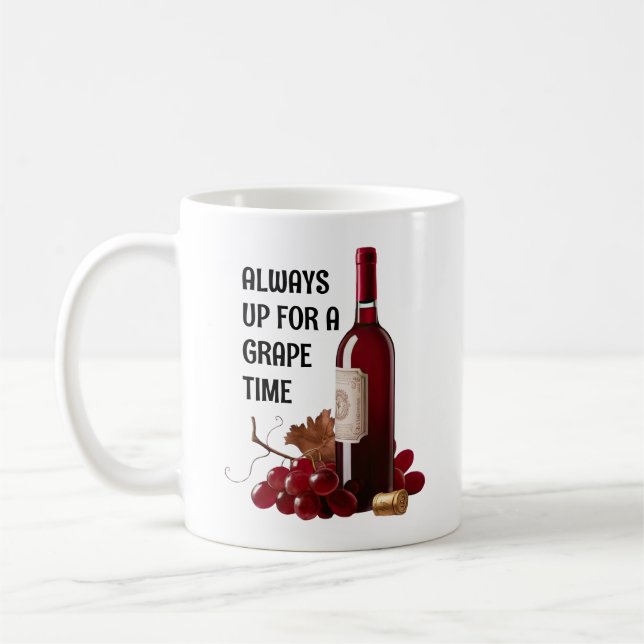Rotwein-Zeit Kaffeetasse (Links)
