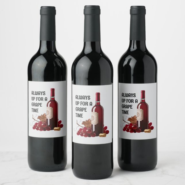Rotwein-Zeitmarke Weinetikett (Flaschen)