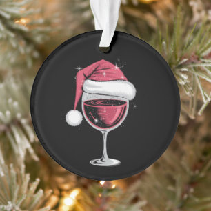 Rotweinglas Weihnachten Lustiges Weihnachten Xmas  Ornament