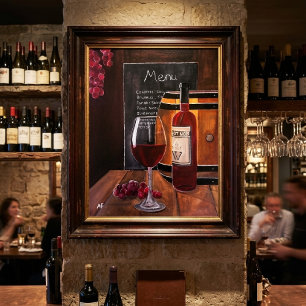 Rotweinmalerei von Alfred Fox Leinwanddruck