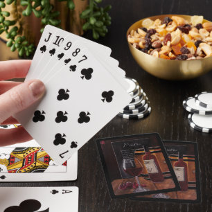 Rotweinmalerei von Alfred Fox Spielkarten