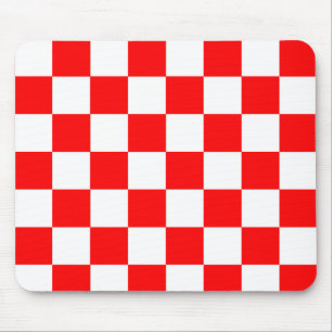 Rotweiße Schachtel-Karo-Muster Mousepad