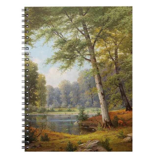 Rotwild am Waldteich Notizblock (Vorderseite)