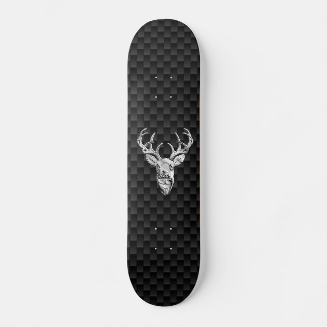 Rotwild auf Kohlenstoff-Faser-Art-Druck Skateboard (Vorderseite)
