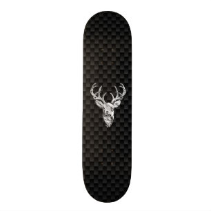 Rotwild auf Kohlenstoff-Faser-Art-Druck Skateboard