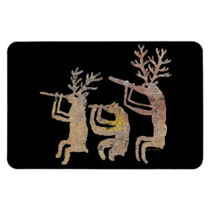 Rotwild-Bärn-Elch-Flötenspieler Magnet