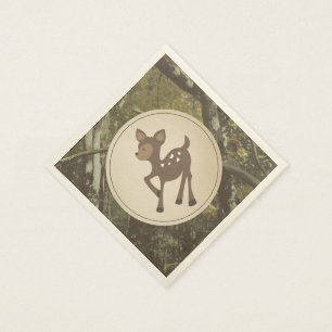 Rotwild-Camouflage-Baby-Duschen-Servietten Serviette
