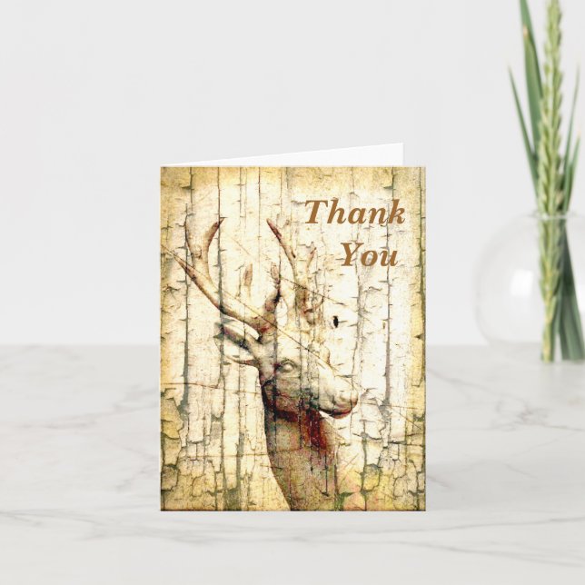 Rotwild danken Ihnen Dankeskarte (Vorderseite)