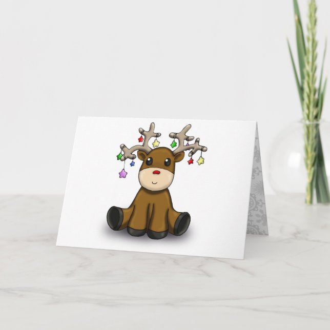 Rotwild Feiertagskarte (Vorderseite)