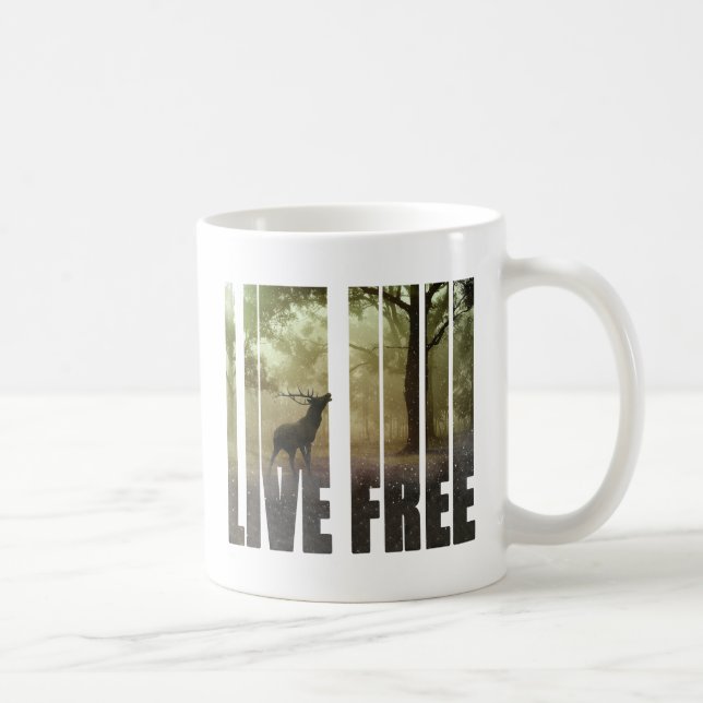 Rotwild-Foto-Druck Kaffeetasse (Rechts)