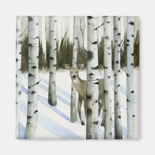 Rotwild in den Schneefällen Magnet