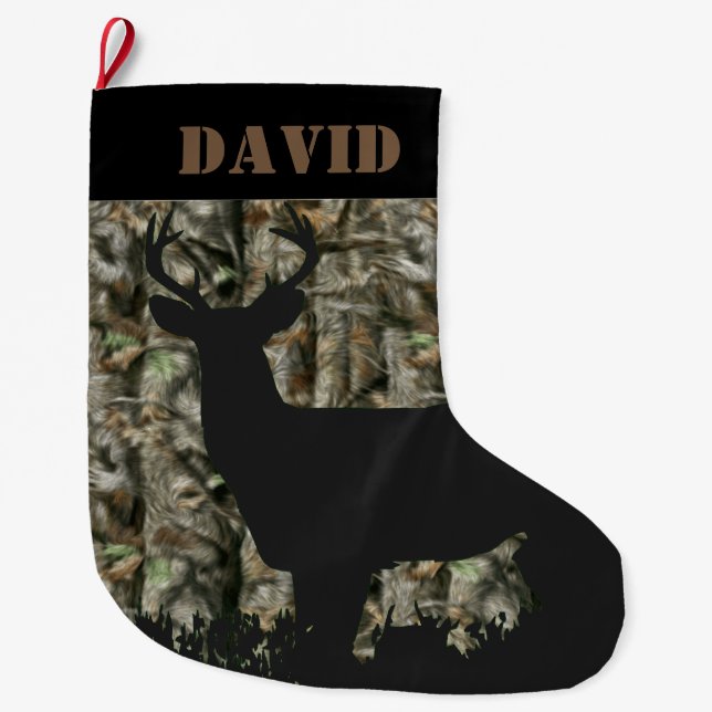 Rotwild-Jagd-Camouflage-WeihnachtsStrumpf Großer Weihnachtsstrumpf (Vorderseite)