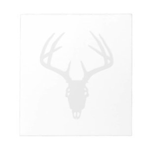 Rotwild-Jagd-Schädel mit den Geweihen Notizblock