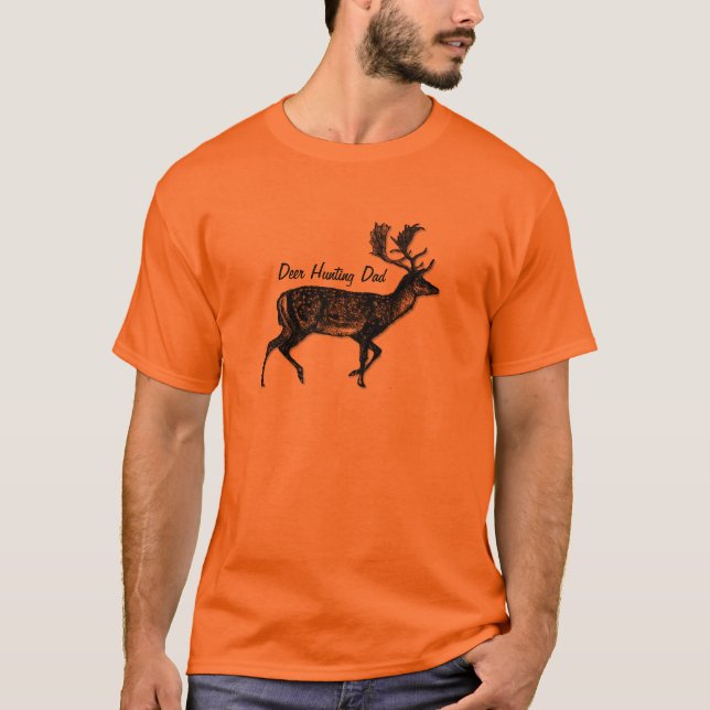 Rotwild-Jagd-Vater kundengerecht T-Shirt (Vorderseite)