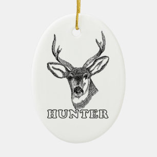 Rotwild-Jäger-Weihnachtsverzierung Keramik Ornament