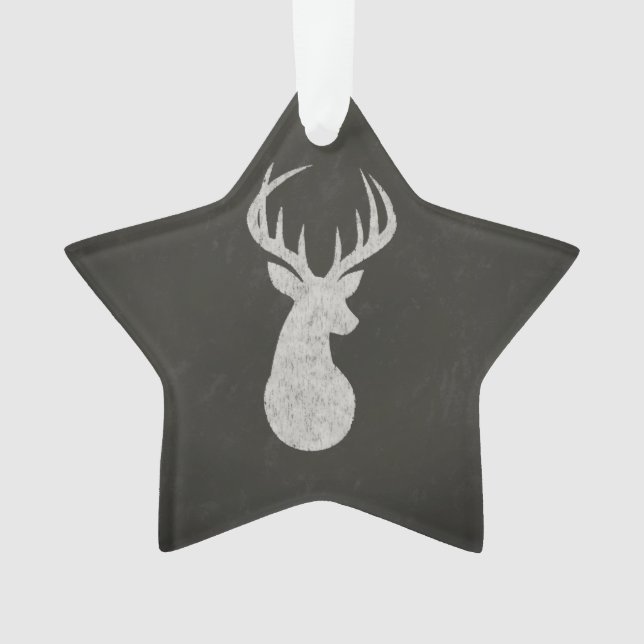 Rotwild mit dem Geweih-Kreide-Zeichnen Ornament (Vorderseite)