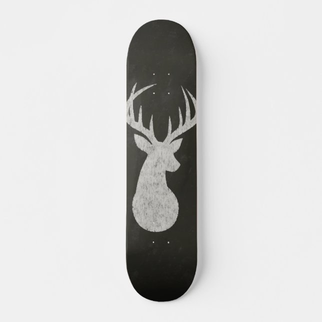 Rotwild mit dem Geweih-Kreide-Zeichnen Skateboard (Vorne)