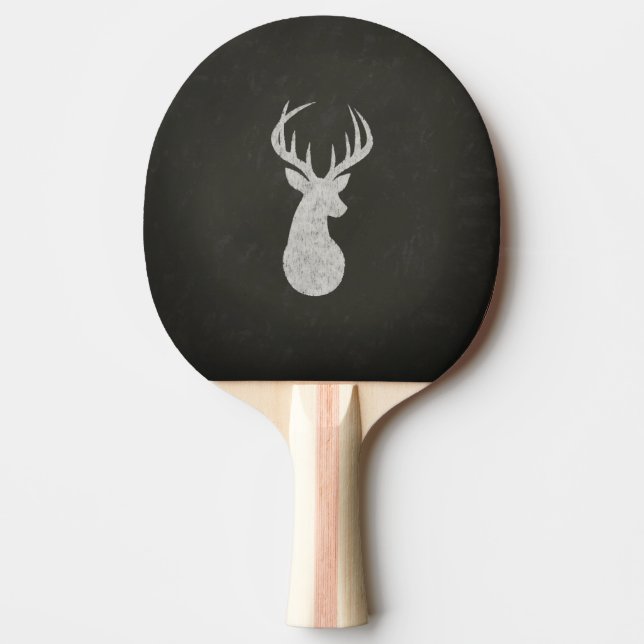 Rotwild mit dem Geweih-Kreide-Zeichnen Tischtennis Schläger (Vorderseite)