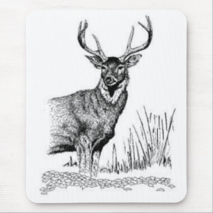 Rotwild stehend mousepad