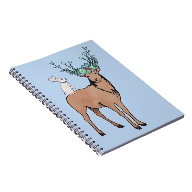 Rotwild und Kaninchen Notizblock (Rechte Seite)