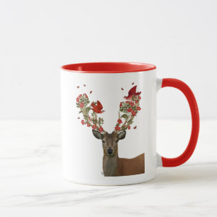 Rotwild-und Liebe-Vögel 2 Tasse