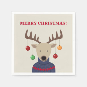Rotwild-Weihnachten Serviette