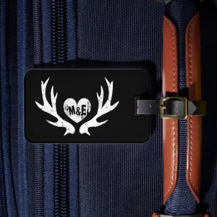 Rotwildgeweih-Reise-Gepäckanhänger des rustikalen Gepäckanhänger