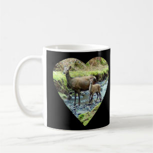 Rotwildhirsch und Babyhirsch-Tasse Kaffeetasse