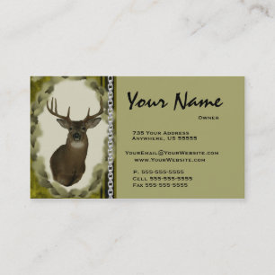 Rotwildkettentaxidermy-Visitenkarten ~ Brown Visitenkarte