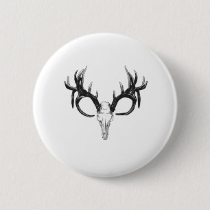 Rotwildkopf Button