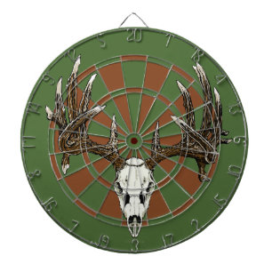 Rotwildschädel Dartscheibe