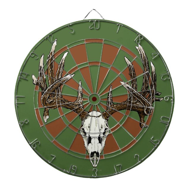 Rotwildschädel Dartscheibe (vorne)