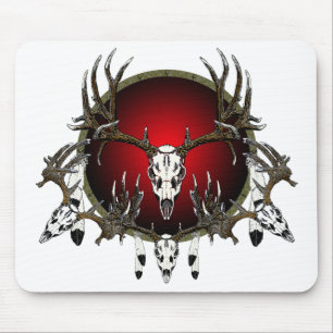 Rotwildschädel Mousepad