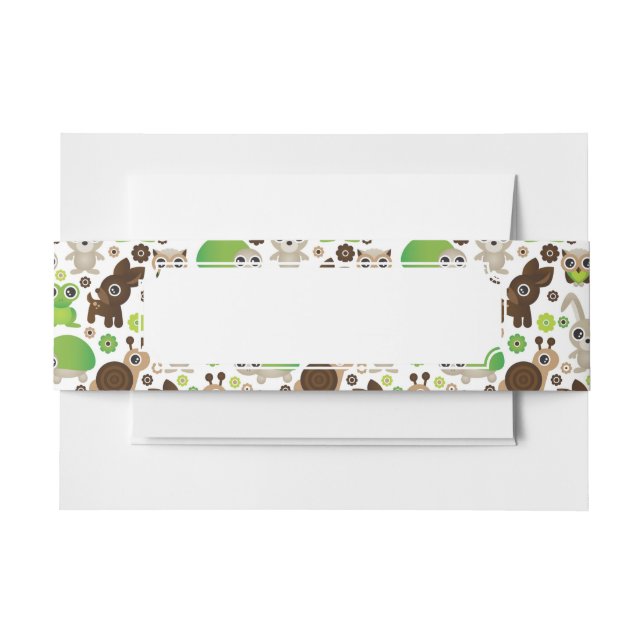 Rotwildschildkrötehäschen-Tiertapete Einladungsbanderole (Vorderseite Beispiel)