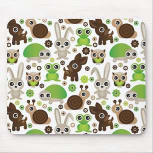 Rotwildschildkrötehäschen-Tiertapete Mousepad