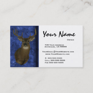 Rotwildtaxidermy-Visitenkarten ~ Blau Visitenkarte