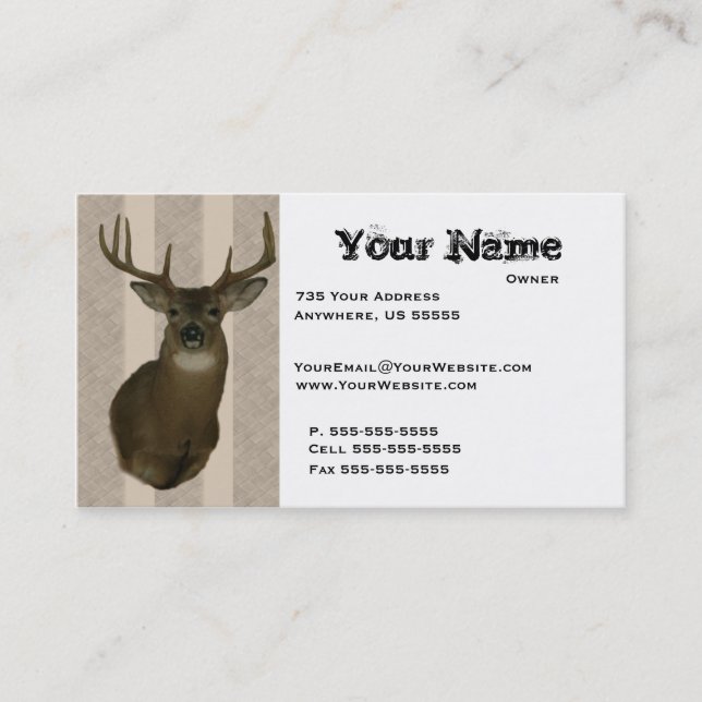 Rotwildtaxidermy-Visitenkarten Visitenkarte (Vorderseite)