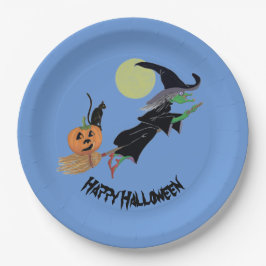 Rotzunge Halloween-Party Funke farbige Papierplatt Pappteller